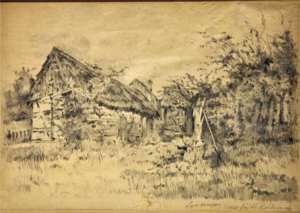 Vier Bleistiftzeichungen: Landschaften - view 1