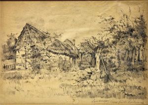 Vier Bleistiftzeichungen: Landschaften by Leo Arndt