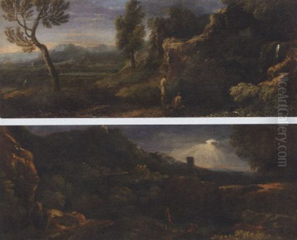 A Classical Landscape With Figures Beside Rivers - view 1