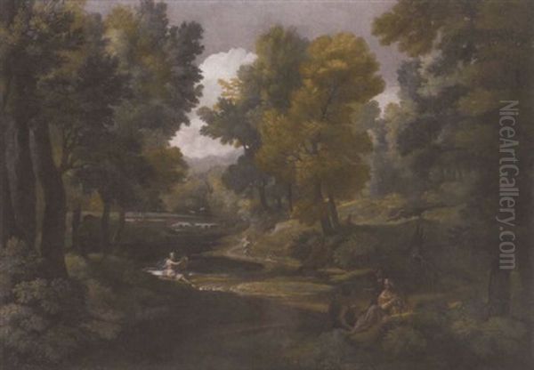 An Extensive Italianate Landscape With Pan And Syrinx - view 1