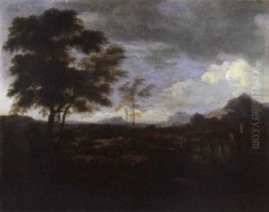 Paesaggio Fluviale Con Ponte, Ed Il Monte Soratte Sullo Sfondo by Gaspard Dughet