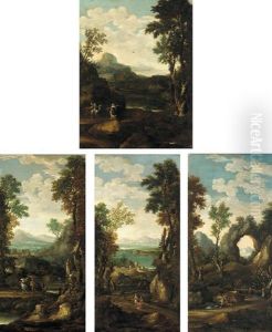 Italianate Landscape With Balam And The Ass by Gaspard Dughet