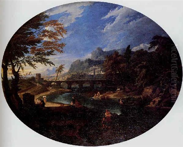 Paisaje Con Arquitecturas Y Personajes - view 1