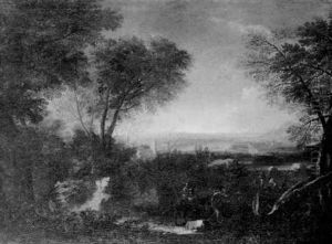 Sudliche Landschaft Mit Der Flucht Nach Agypten by Gaspard Dughet