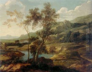 River Landscape With Shepherds And Their Flock