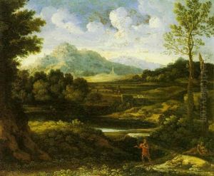 Paesaggio Laziale Con Figure Classiche