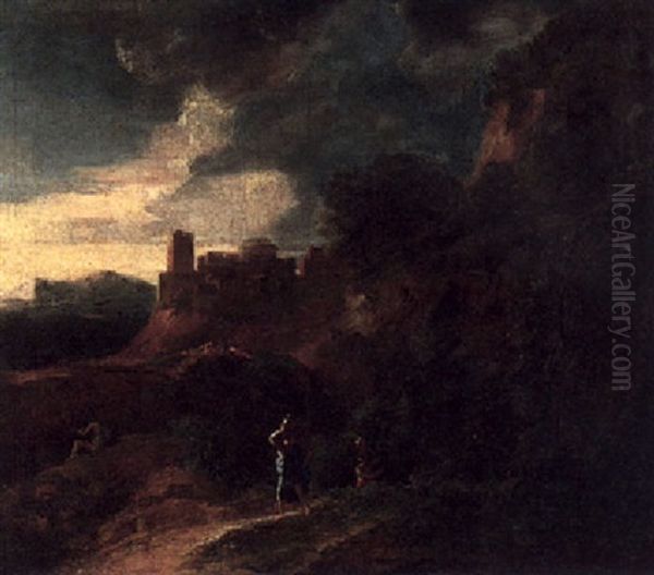 An Italianate Landscape Before A Gathering Storm - view 1