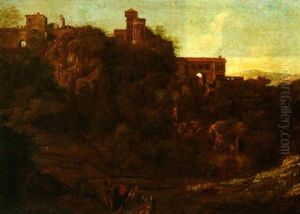 A View Of Tivoli With The Flight Into Egypt