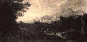 Paysage D'italie: Tivoli by Gaspard Dughet