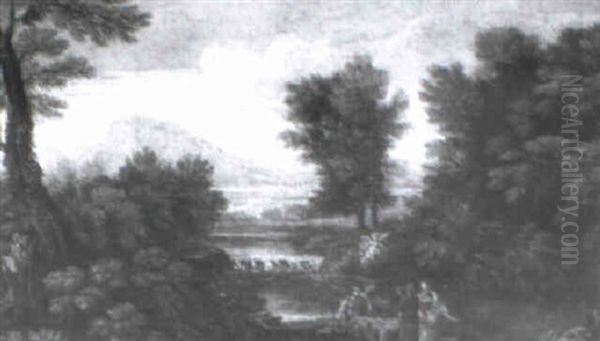 A Classical Italianate Landscape With John The Baptist - view 1