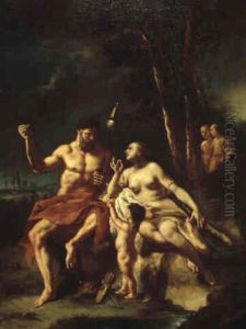 Hercules And Omphale by Gaspard Dughet