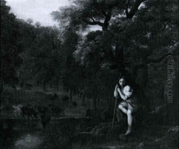 Hirt In Einer Waldlandschaft, 'et In Arcadio Ego' - view 1