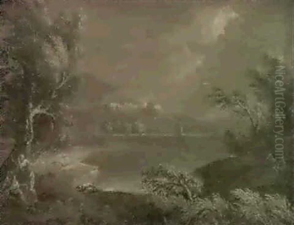 Personnages Au Bord D'un Lac - view 1
