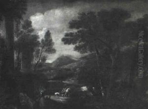 An Italianate Landscape With Ruins by Gaspard Dughet