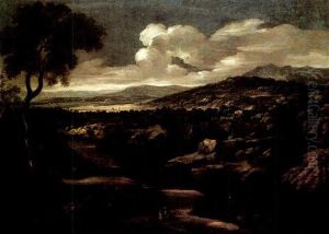 Paysage Fluvial En Italie by Gaspard Dughet