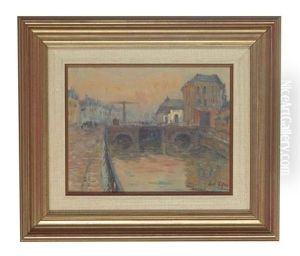 Pont Sur La Scarpe by Henri-Aime Duhem