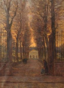 Scene Animee A La Tombee Du Soleil by Henri-Aime Duhem