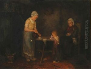A Peasant Family Taking Tea