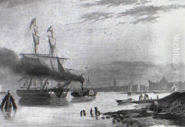 Under Tow With Amsterdam (?) Beyond - view 1
