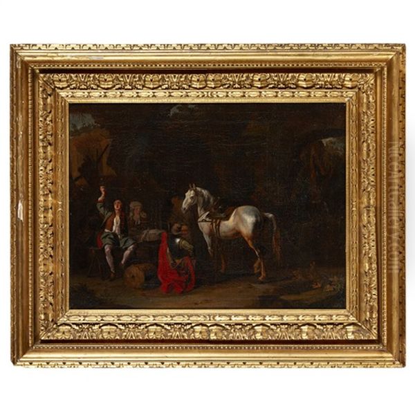 Soldiers Carousing In A Landscape - view 1