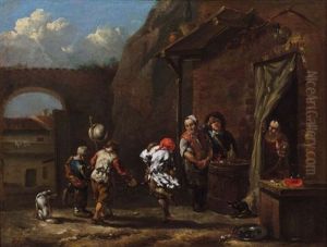 Jeunes Danseurs Devant Une Taverne