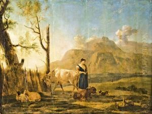 Pasztorleany Joszagaival by Karel Dujardin