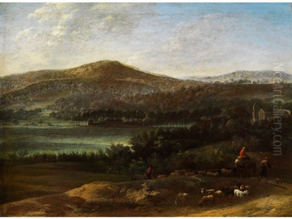 Landschaft Mit Ziehenden Schafhirten - view 1