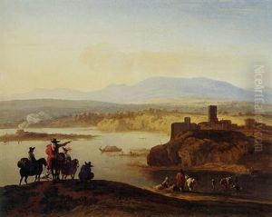 Italienate Landscape With Travellers On Horseback Italienate Landscape With Travellers On Horseback
