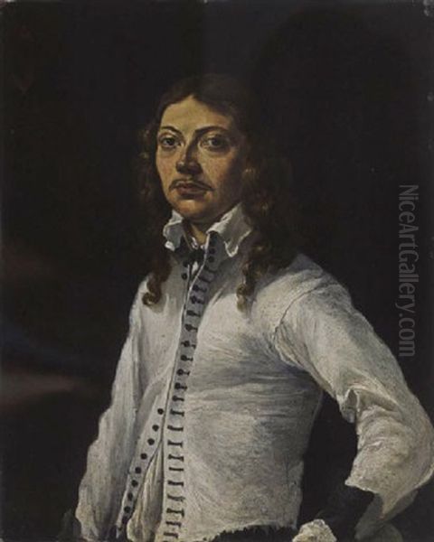 A Portrait Of A Gentleman, Aged 27, Wearing A White Shirt - view 1