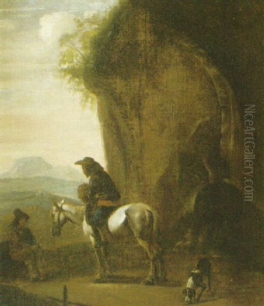 Rastande Sallskap I Italienskt Landskap - view 1