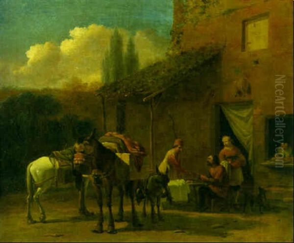 A Traveller Taking Refreshment At An Inn - view 1