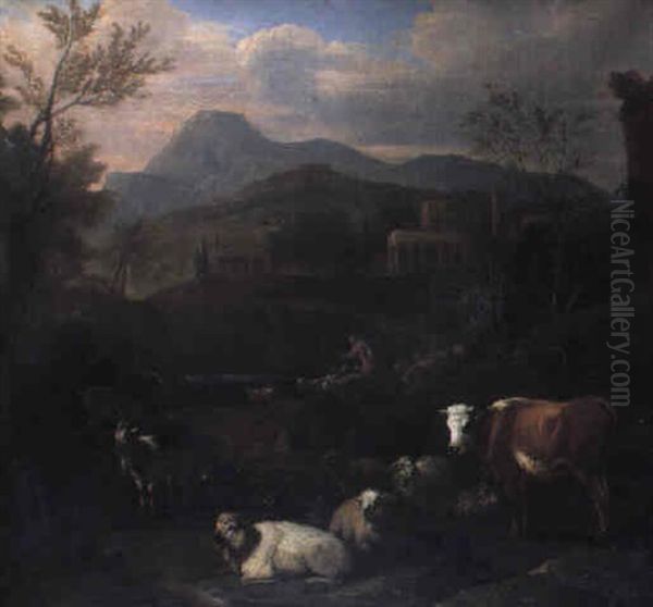 Troupeau Dans Un Paysage - view 1