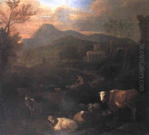 Paisaje Pastoril Con Ruinas