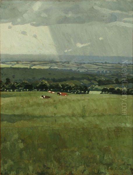 An Autumn Landscape With Resting Cattle - view 1
