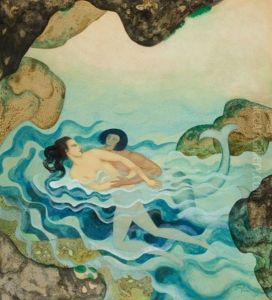 Myths The Ancients Believed, Glaucus And Scylla (cover Study For American Weekly) by Edmund Dulac