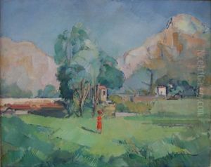 Paysage Pres Du Tholonet A Aix-en-provence by Guillaume Dulac