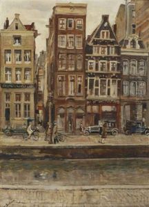 A View Of The Rokin, Amsterdam by Erasmus Bernhard Van Dulmen Krumpelman
