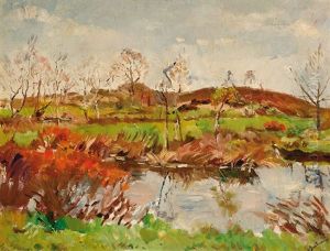 Landscape In Drente by Erasmus Bernhard Van Dulmen Krumpelman