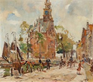 View Of Hoorn by Erasmus Bernhard Van Dulmen Krumpelman