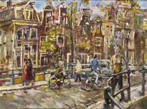 Herengracht - Leidsegracht, Amsterdam by Erasmus Bernhard Van Dulmen Krumpelman