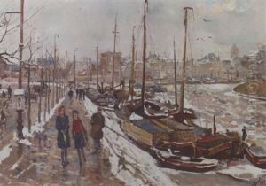 The Westerhaven, Groningen, In Winter