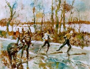 Schaatsers by Erasmus Bernhard Van Dulmen Krumpelman