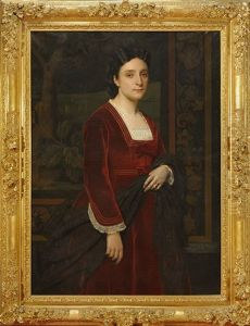 Portrait De Femme A La Robe Rouge Portrait De Femme A La Robe Rouge