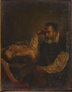Man Sitting Next To An Amputee by Victor Dumas