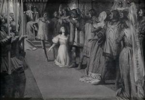"joan Discovers The Disguised King" * "trial Of Joan Of Arc" by Frank Vincent Dumond