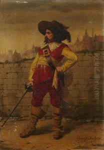 Mousquetaire Habille De Rouge