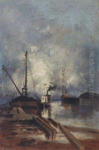 New England Harbor by Frank Vincent Dumond