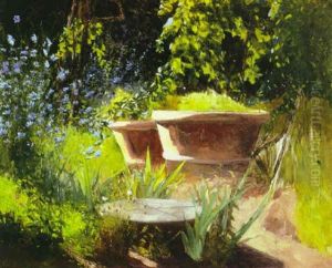 In The Garden by Frank Vincent Dumond