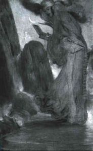 Woman Standing With Jewel Box