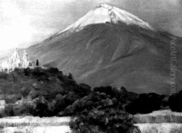 Mountain Landscape With Spanish Church - view 1